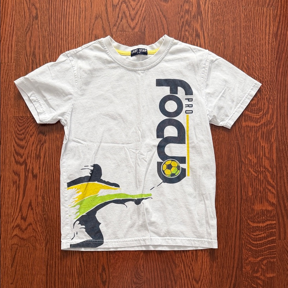 Next Level soccer White Kids Tee with Graphic Print